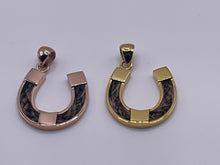 Load image into Gallery viewer, Small Horseshoe Pendant Gold Vermeil