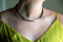 Load image into Gallery viewer, Round Braided Necklace with Smooth Sterling Tubing and CZ Beads
