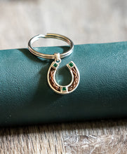 Load image into Gallery viewer, Horseshoe Keychain with Stones

