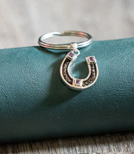 Load image into Gallery viewer, Horseshoe Keychain with Stones