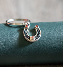 Load image into Gallery viewer, Horseshoe Keychain with Stones