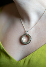 Load image into Gallery viewer, Large Silver Circle Pendant Channel
