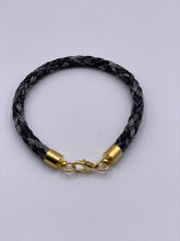 Load image into Gallery viewer, Bracelet with Plated Gold clasp 6mm braid