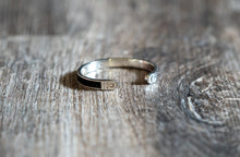 Load image into Gallery viewer, Inlaid Thin Cuff Bracelet with Silver Horseshoe