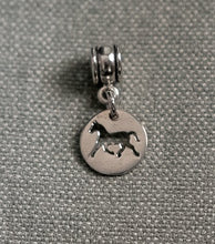 Load image into Gallery viewer, Horse Disk Charm with Bead
