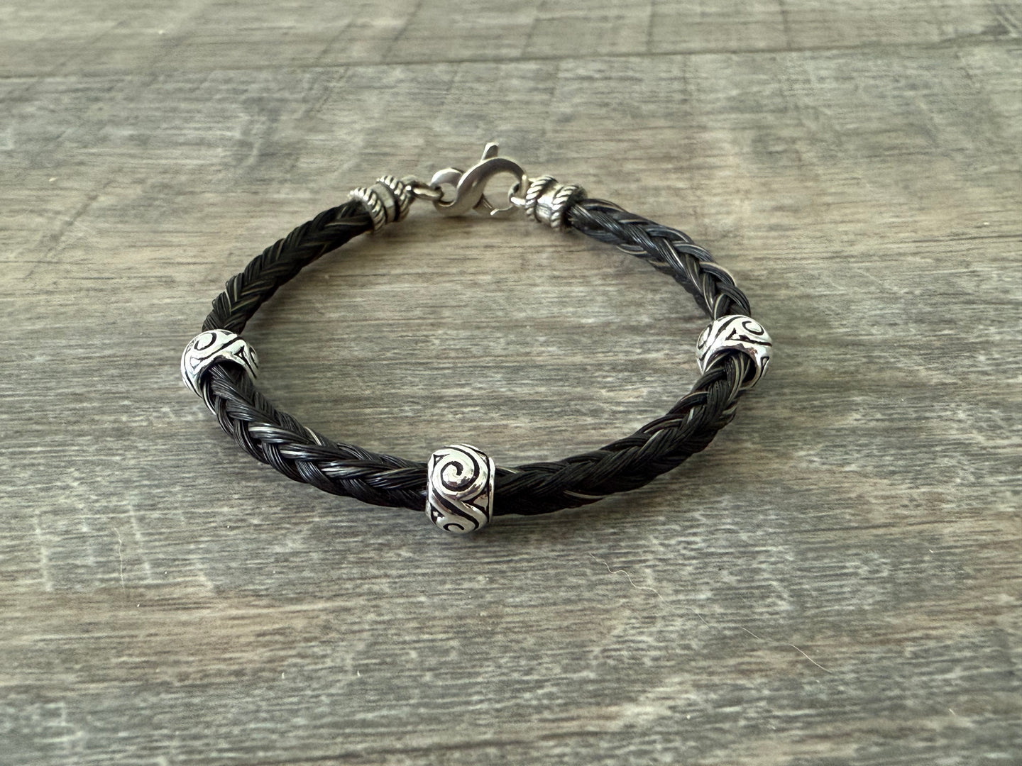 Bracelet with 3 Silver Spacers