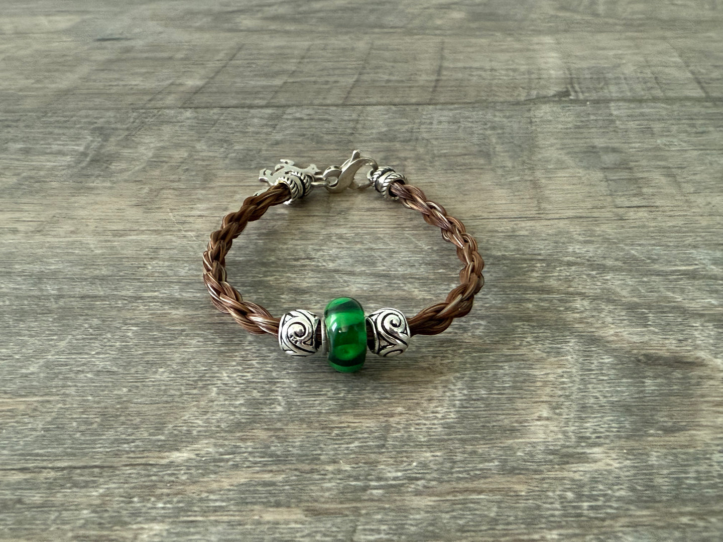 Bracelet with Glass and Silver Spacer Beads