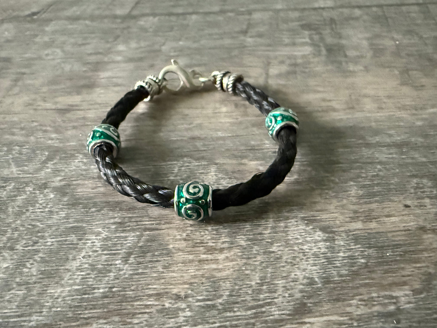 Bracelet with Three Enamel Beads