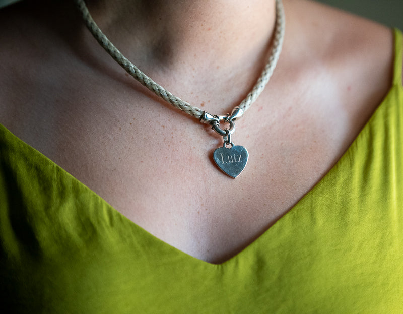 Round Braid Necklace with heavy Spring Ring Clasp