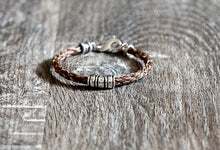 Load image into Gallery viewer, Bracelet with Smooth Spacer Beads and CZ Bead
