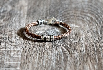 Bracelet with Smooth Spacer Beads and CZ Bead