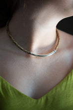 Load image into Gallery viewer, Round Braid Necklace with Sterling Silver Tube &amp; Sterling Silver End Pieces
