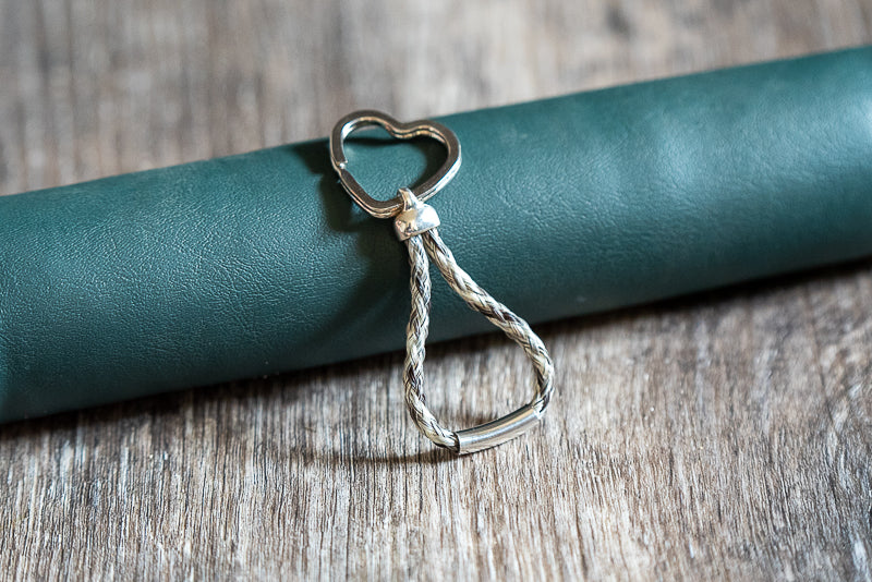 Loop Keychain Thread Braided Loop Keychain with Tubing | Customized Horsehair Jewelry