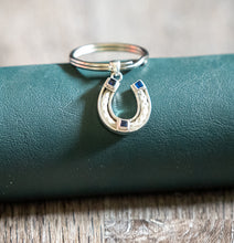 Load image into Gallery viewer, Horseshoe Keychain with Stones
