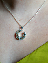 Load image into Gallery viewer, Horseshoe Pendant Small with Stones
