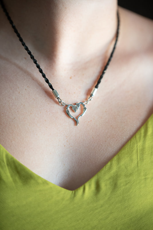 Asymmetrical Heart Necklace