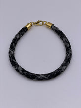 Load image into Gallery viewer, Bracelet with Plated Gold clasp 6mm braid
