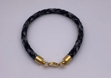 Load image into Gallery viewer, Bracelet with Plated Gold clasp 6mm braid
