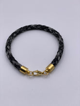 Load image into Gallery viewer, Bracelet with Plated Gold clasp 6mm braid
