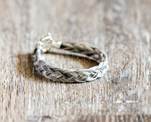 Load image into Gallery viewer, Bracelet with Thick Flat Braid &amp; Heavy Spring Ring Clasp
