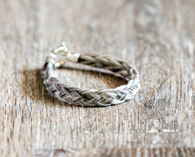 Load image into Gallery viewer, Bracelet with Thick Flat Braid &amp; Heavy Spring Ring Clasp
